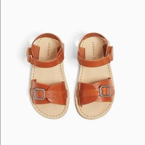 Zara Toddler Leather Sandals With Buckle